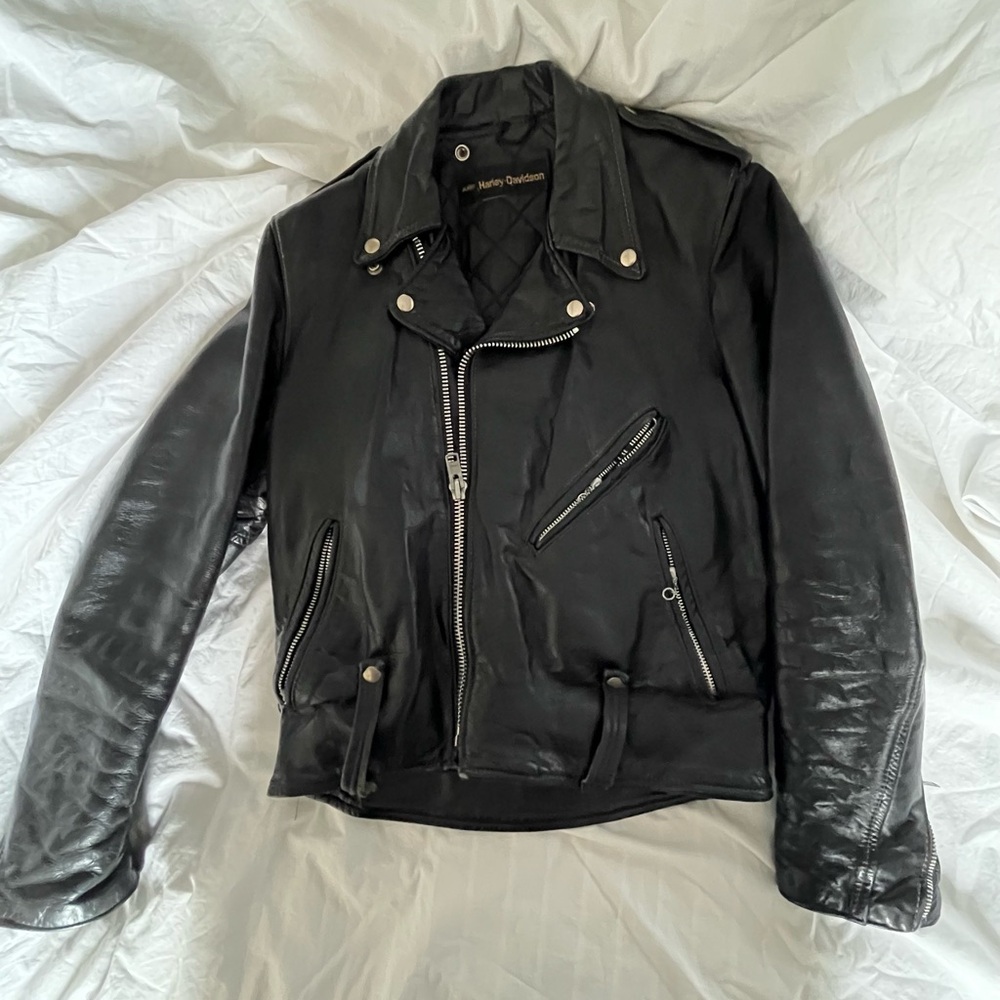 Woman’s Harley-Davidson leather motorcycle jacket